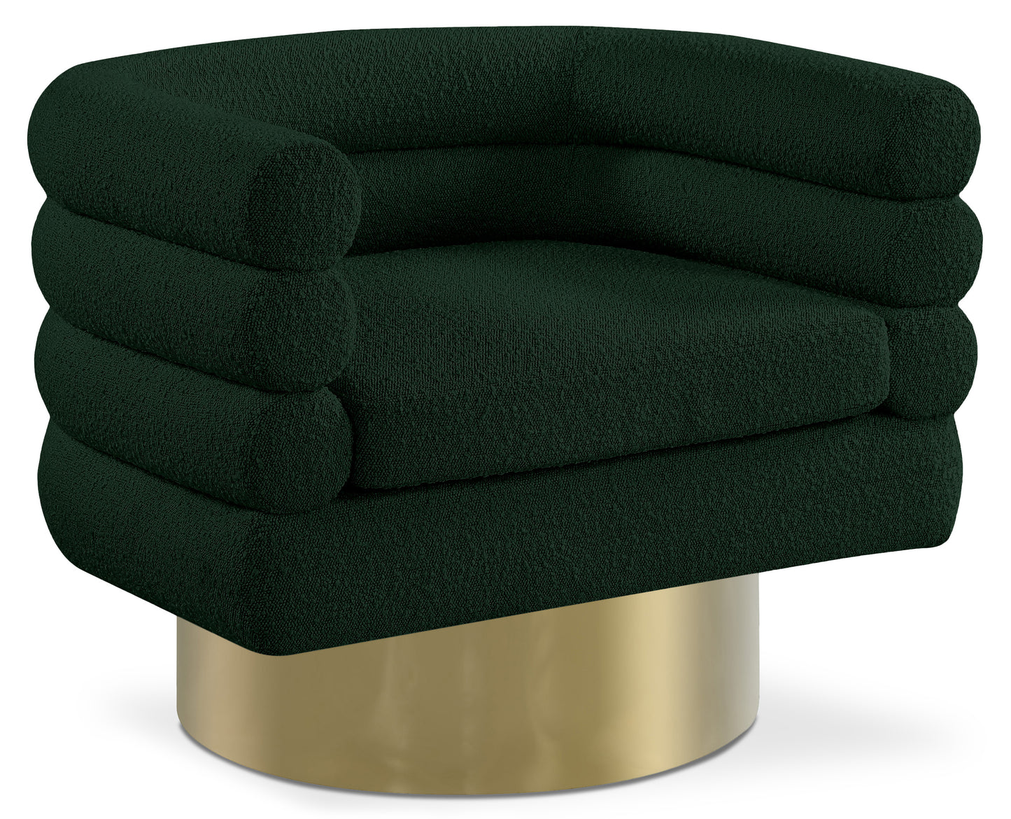 Tessa Boucle Fabric Swivel Accent Chair