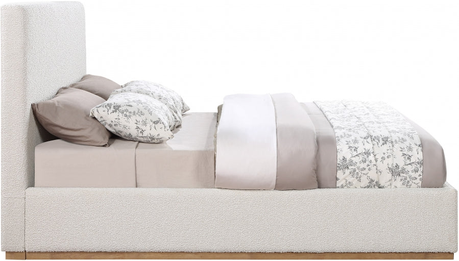 Monaco Boucle Fabric Upholstered Bed