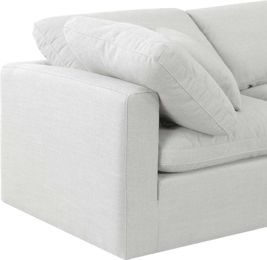 Indulge 105" Linen Textured Fabric Upholstered 5pc. Modular Sectional