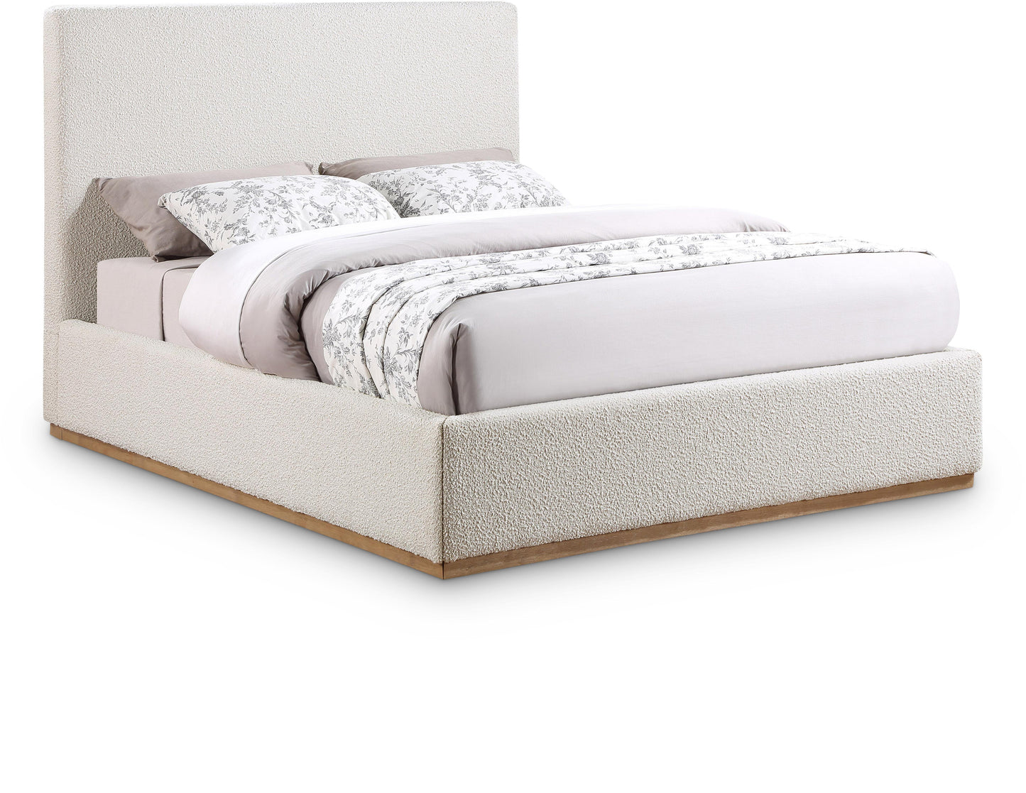 Monaco Boucle Fabric Upholstered Bed