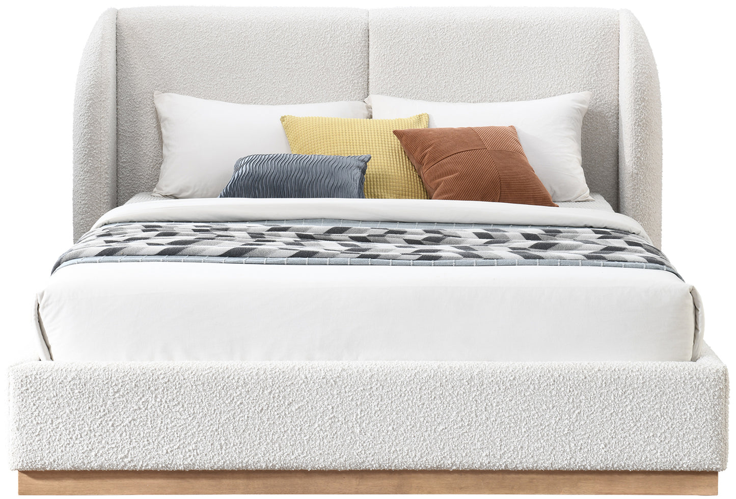 Jardin Boucle Fabric Upholstered Bed