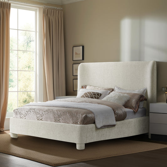 Liana cream Chenille Fabric Bed
