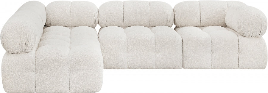 Ames 102" Boucle Fabric Upholstered 4pc. Modular Sectional