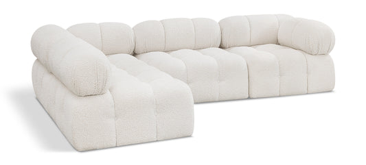 Ames 102" Boucle Fabric Upholstered 4pc. Modular Sectional