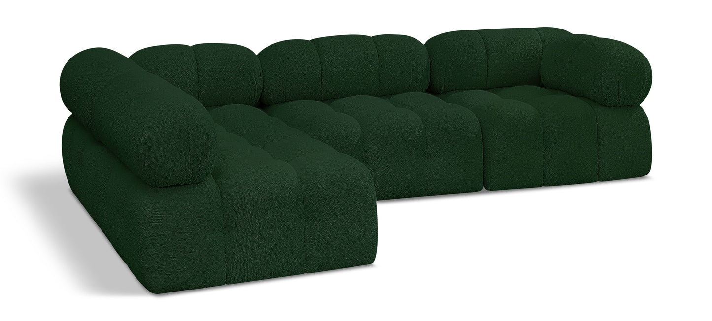 Ames 102" Boucle Fabric Upholstered 4pc. Modular Sectional