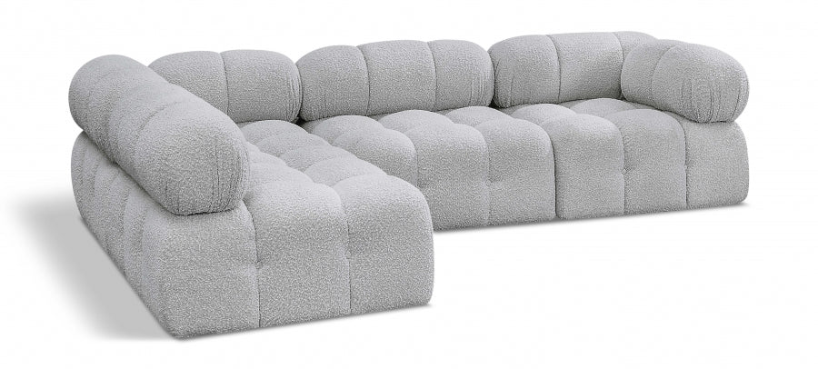 Ames 102" Boucle Fabric Upholstered 4pc. Modular Sectional