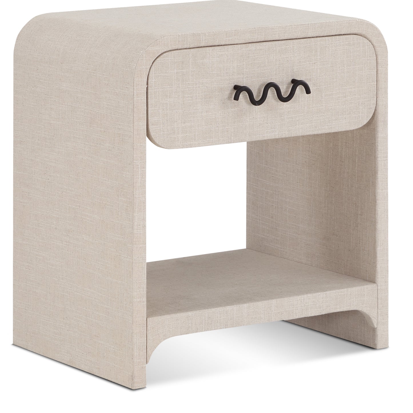 Medley Linen Textured Nightstand / Side Table