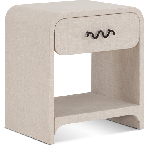 Medley Linen Textured Nightstand / Side Table