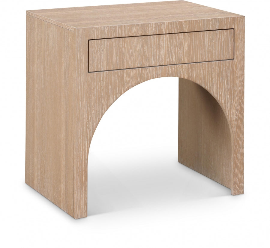 August Oak Veneer Nightstand