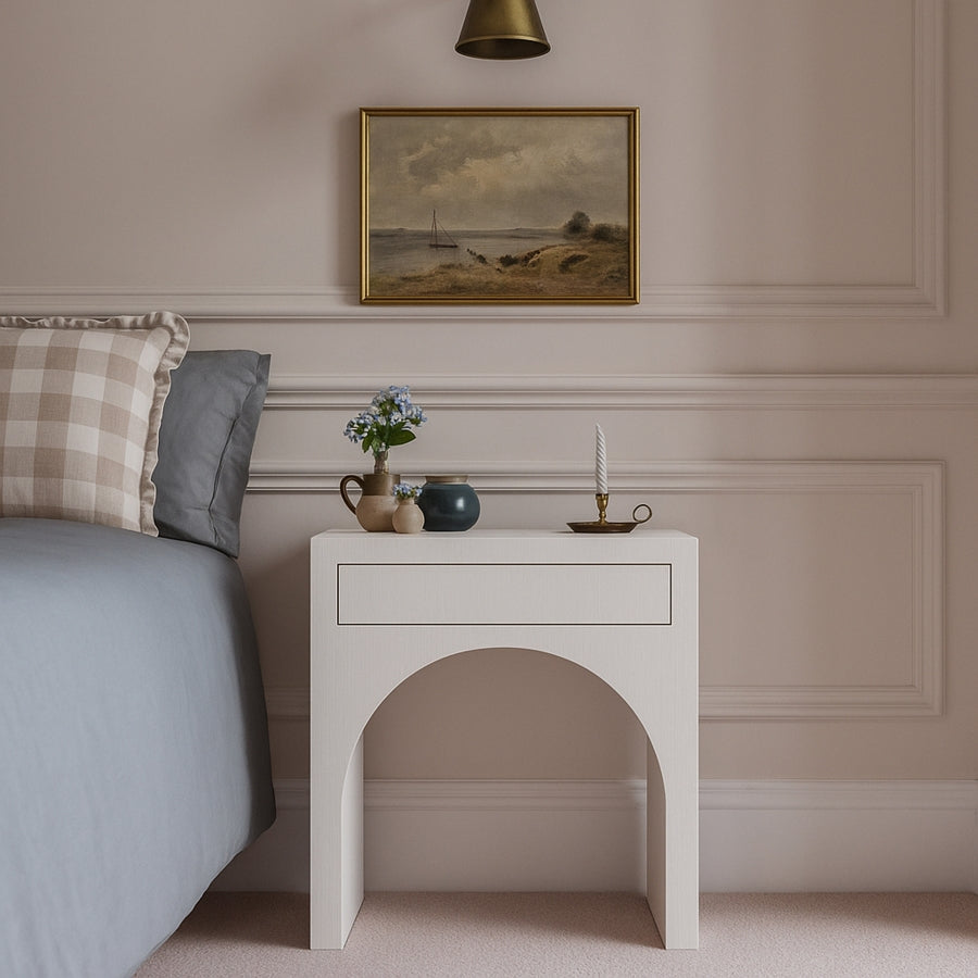 August Oak Veneer Nightstand