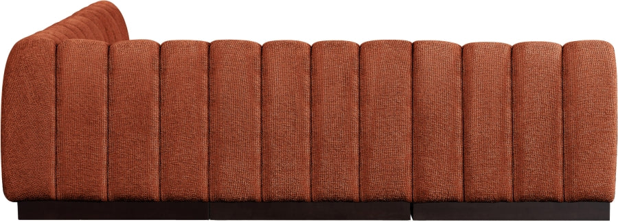 Quinn 98" Chenille Fabric Upholstered 5pc. Modular Sectional