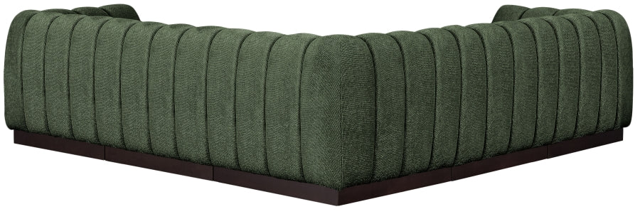Quinn 101" Chenille Fabric Upholstered 5pc. Modular Sectional