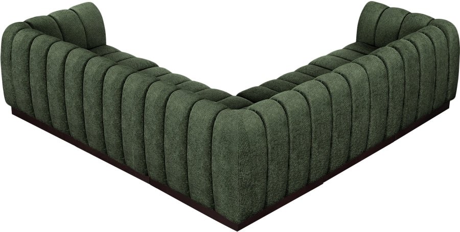 Quinn 101" Chenille Fabric Upholstered 5pc. Modular Sectional