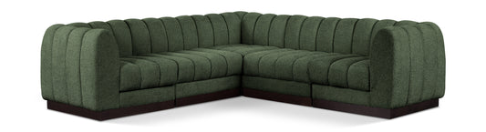 Quinn 101" Chenille Fabric Upholstered 5pc. Modular Sectional