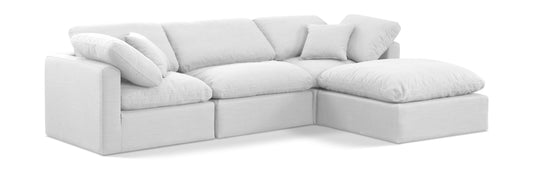 Indulge 105" Linen Textured Fabric Upholstered 4pc. Modular Sectional