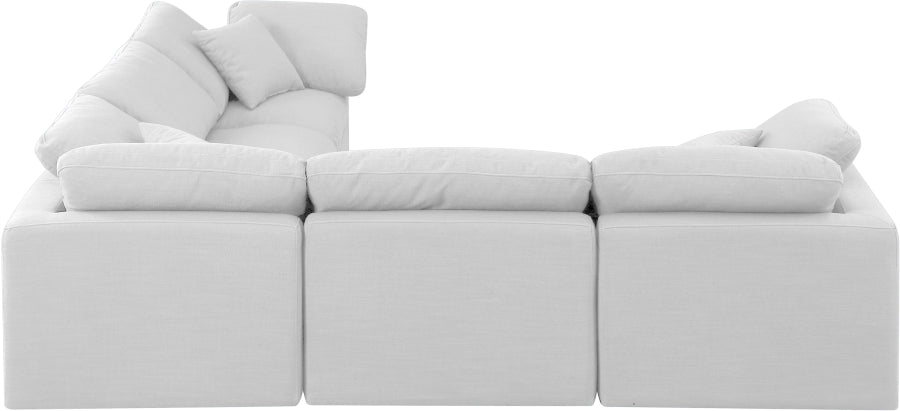 Indulge 105" Linen Textured Fabric Upholstered 5pc. Modular Sectional