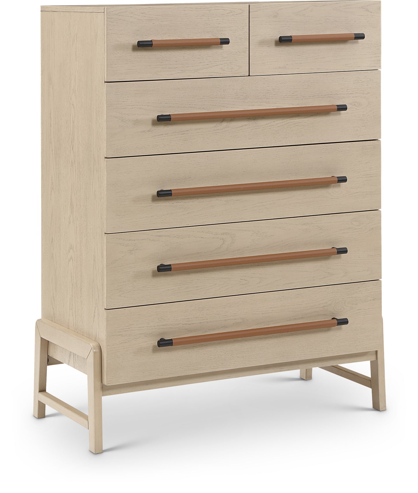 Kaya Oak Veneer And Vegan Leather Handle Chest