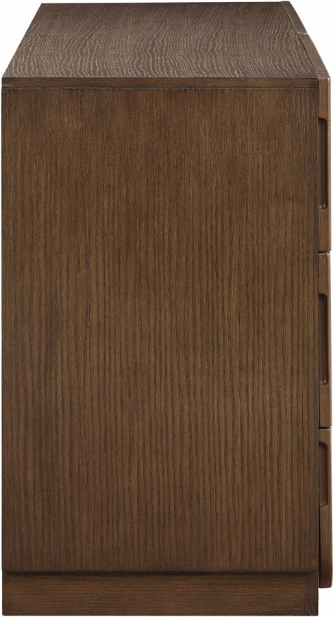 Scallop Oak Veneer Dresser