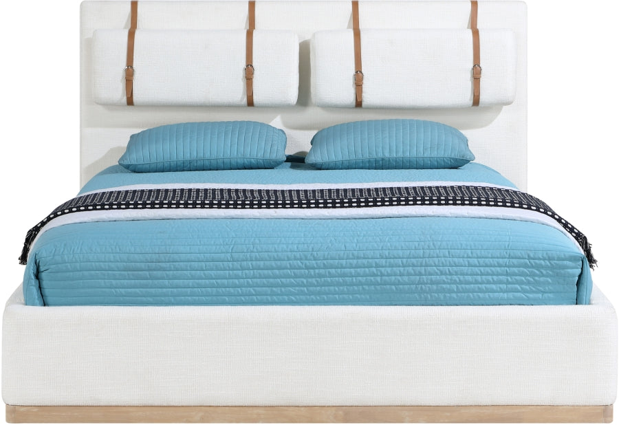 Bennet Linen Textured Fabric Upholstered Bed