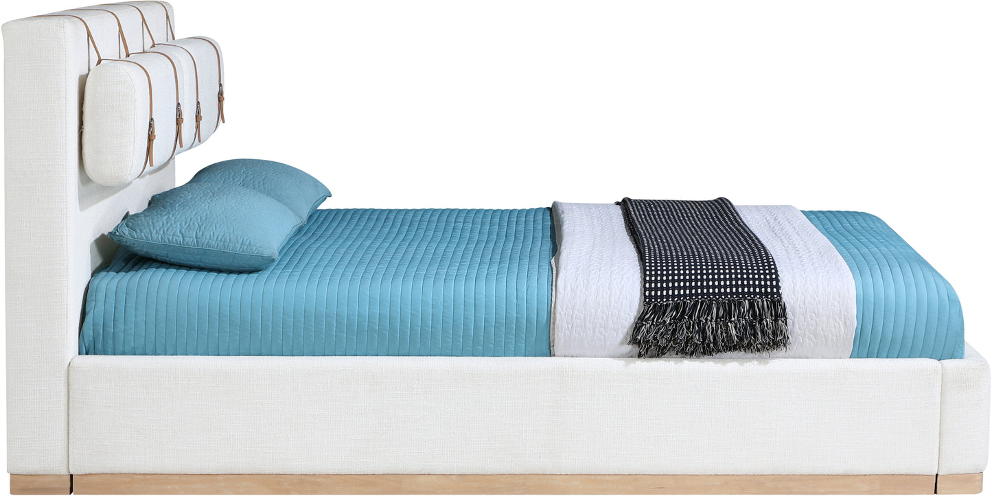 Bennet Linen Textured Fabric Upholstered Bed