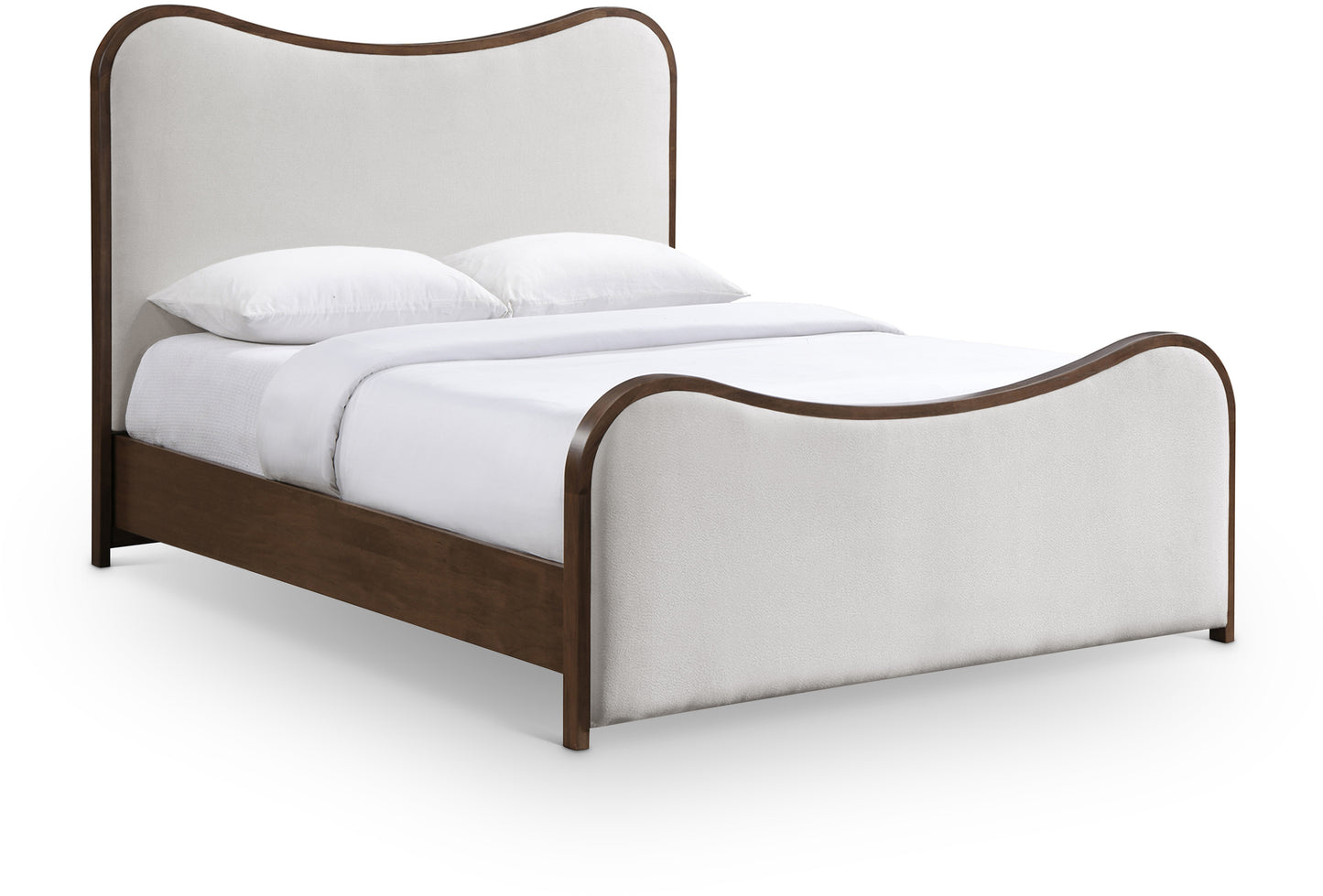 Arvada Linen Textured Fabric Upholstered Bed