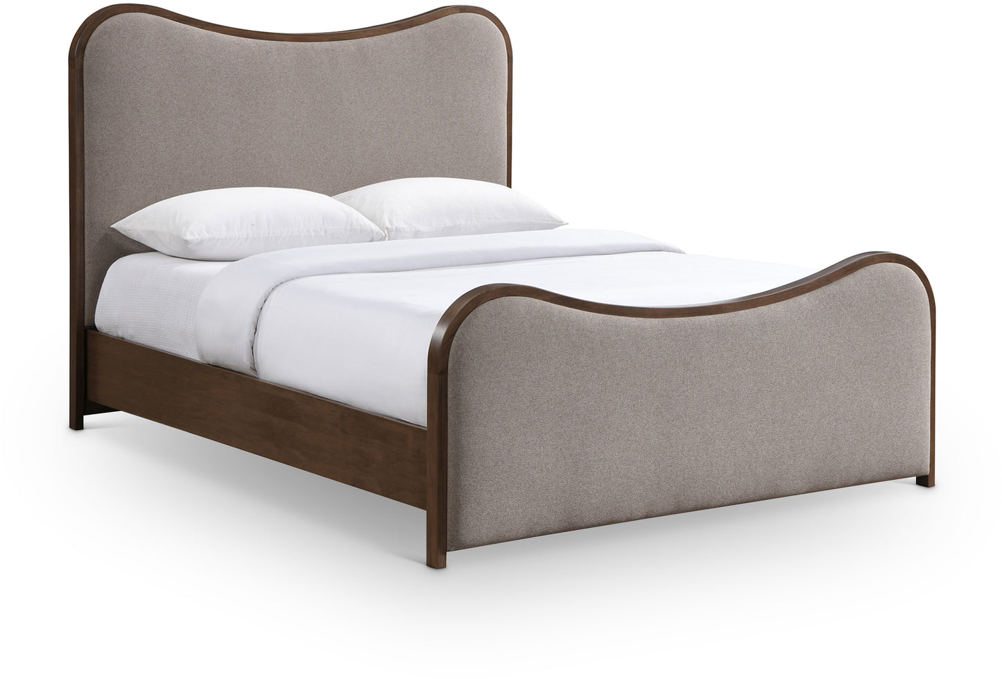 Arvada Linen Textured Fabric Upholstered Bed