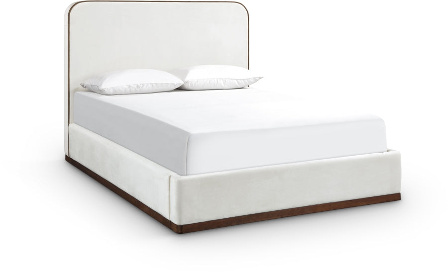 Rava Velvet Upholstered Bed