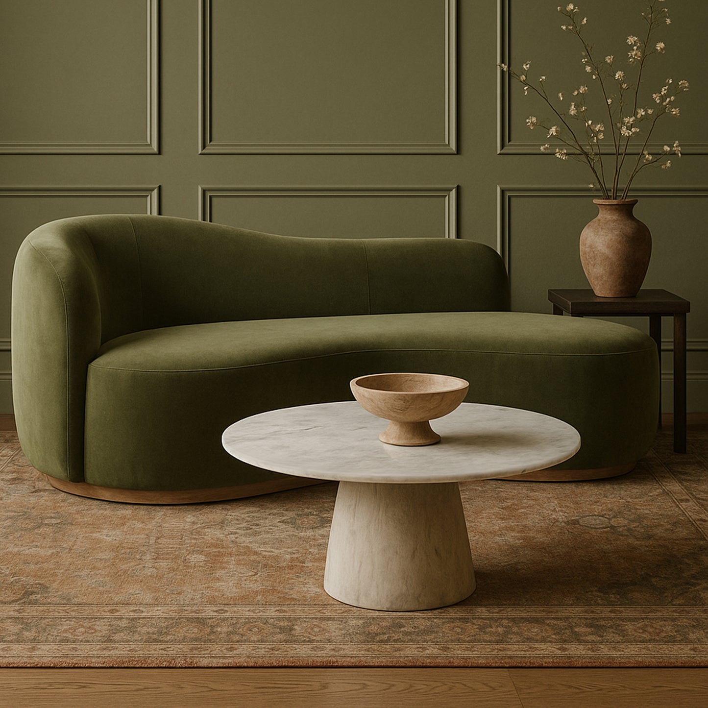 Liona Marble And Mango Wood Coffee Table